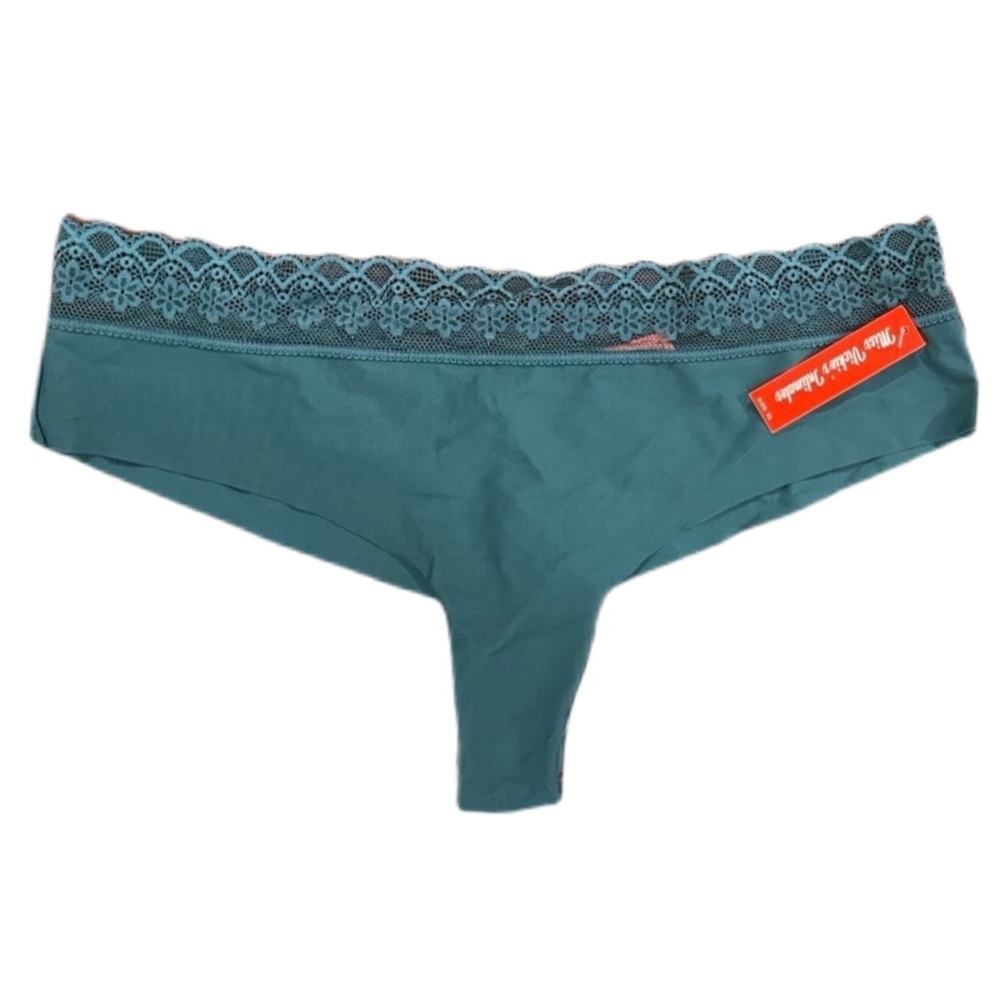 NWT Cheeky Thong Emerald Green w/ Lace XL